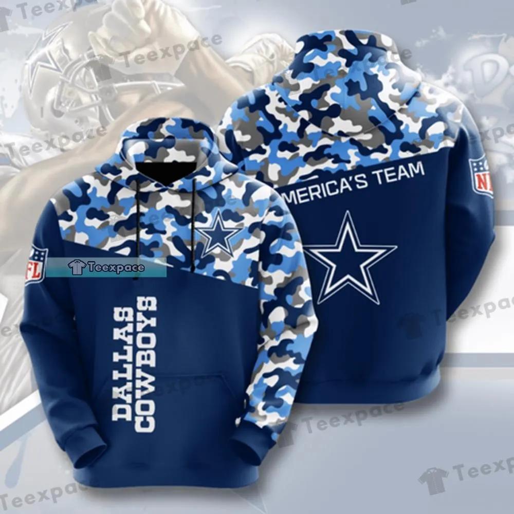 Dallas Cowboys Camouflage Pattern 3d Hoodie - Teeruto