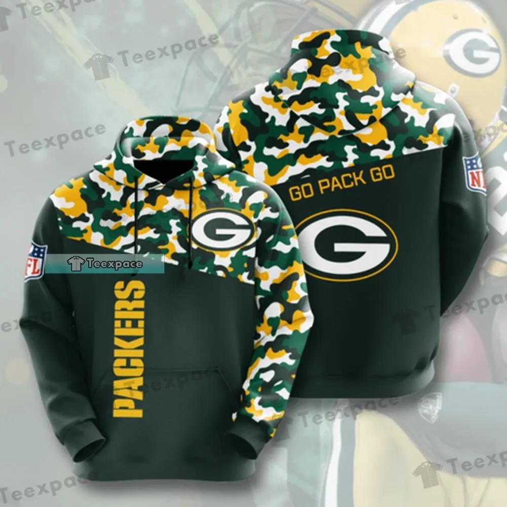 Green Bay Packers Hoodie 3D Go Pack Go V52 On Sale - Tana Elegant