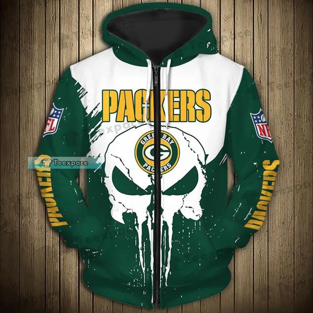 Green Bay Packers Skull Hoodie Limited Edition - Jomagift