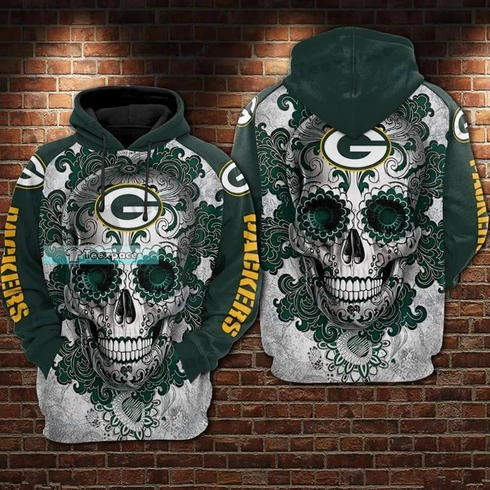 Green Bay Packers Skull Sweatshirt – SportsDexter