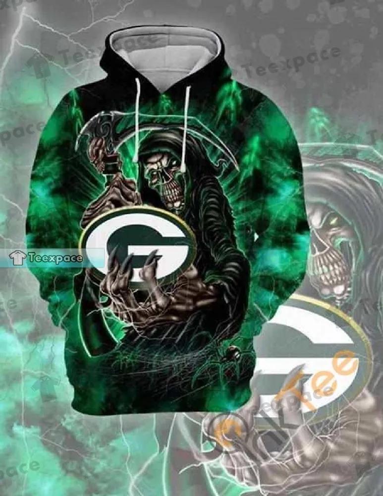 Green bay packers skull jersey 3d hoodie K181021 - USALast