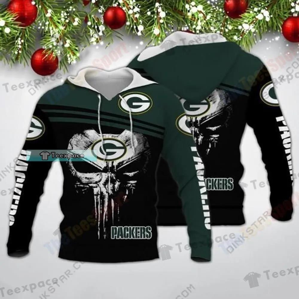 Green Bay Packers Skull Hoodie – SportsDexter