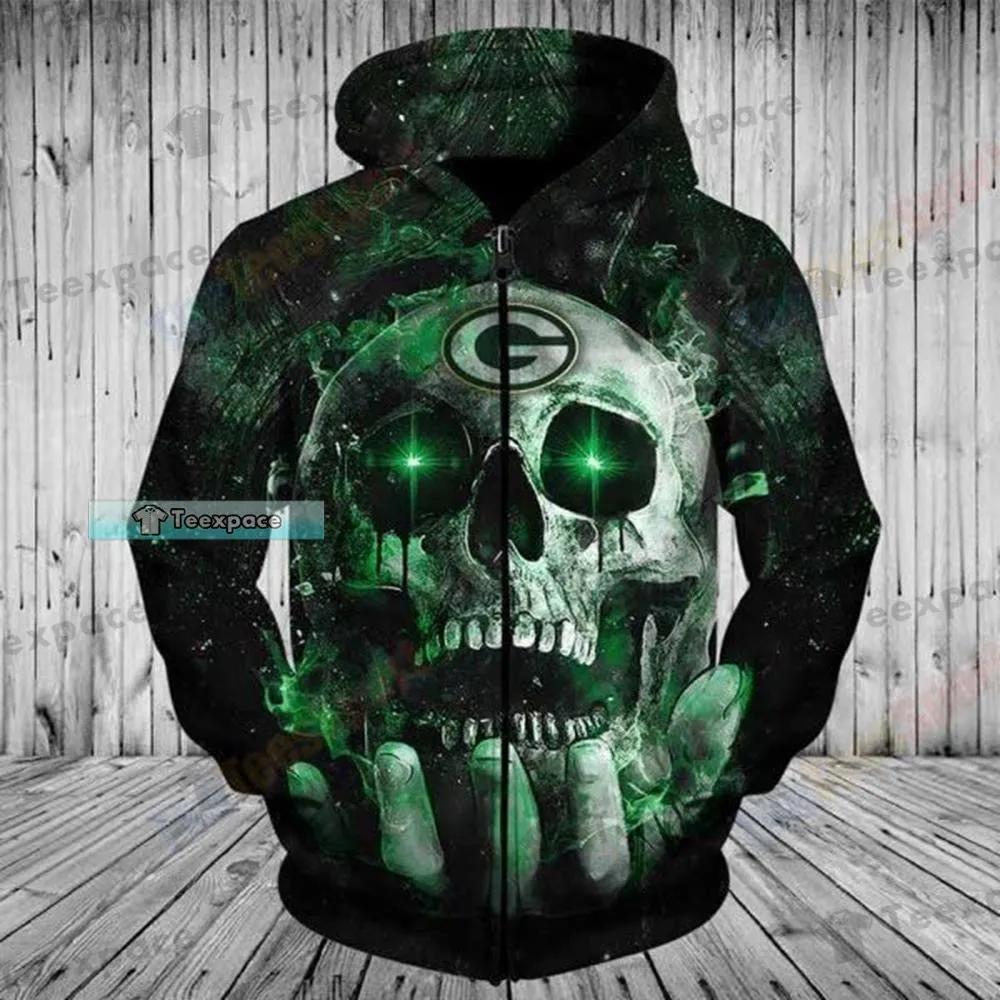 Green Bay Packers Skull Sweatshirt – SportsDexter