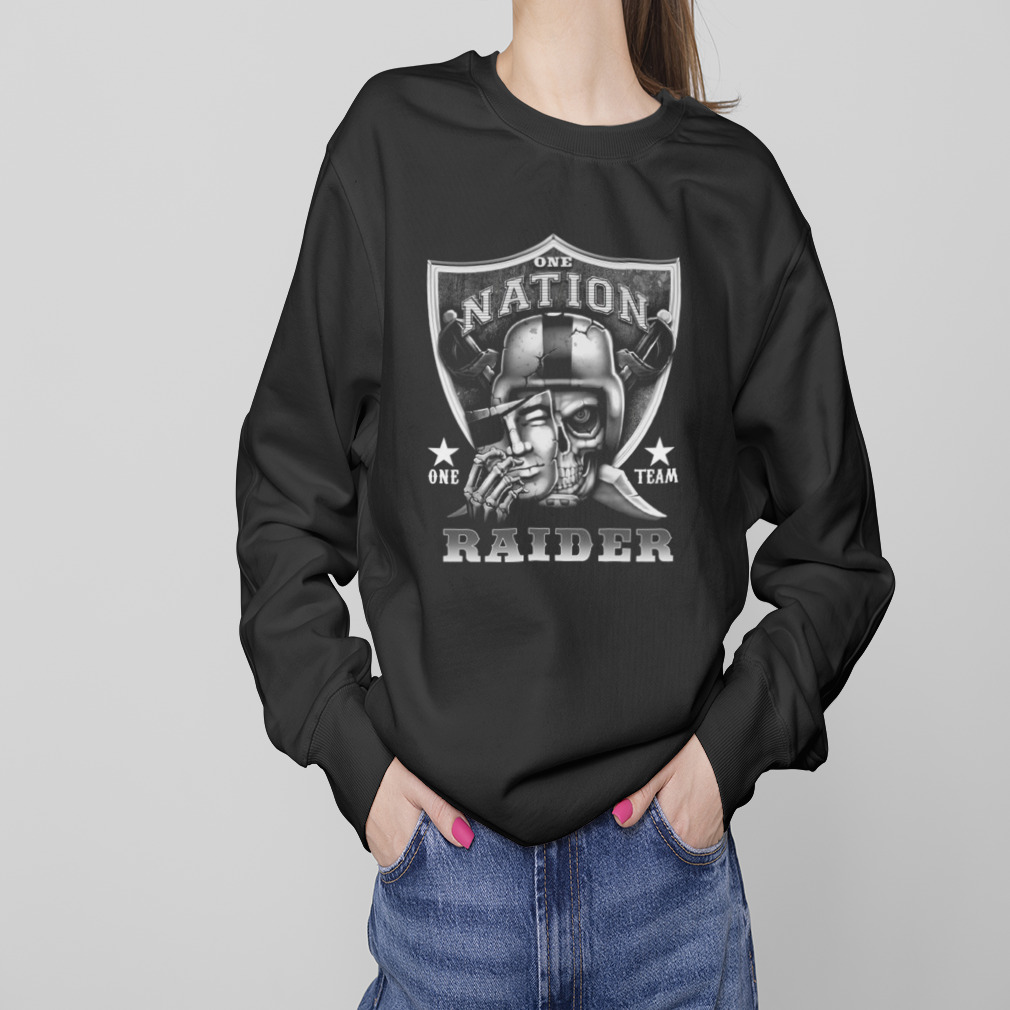 Skull One Nation One Team Las Vegas Raiders Shirt, hoodie, sweater