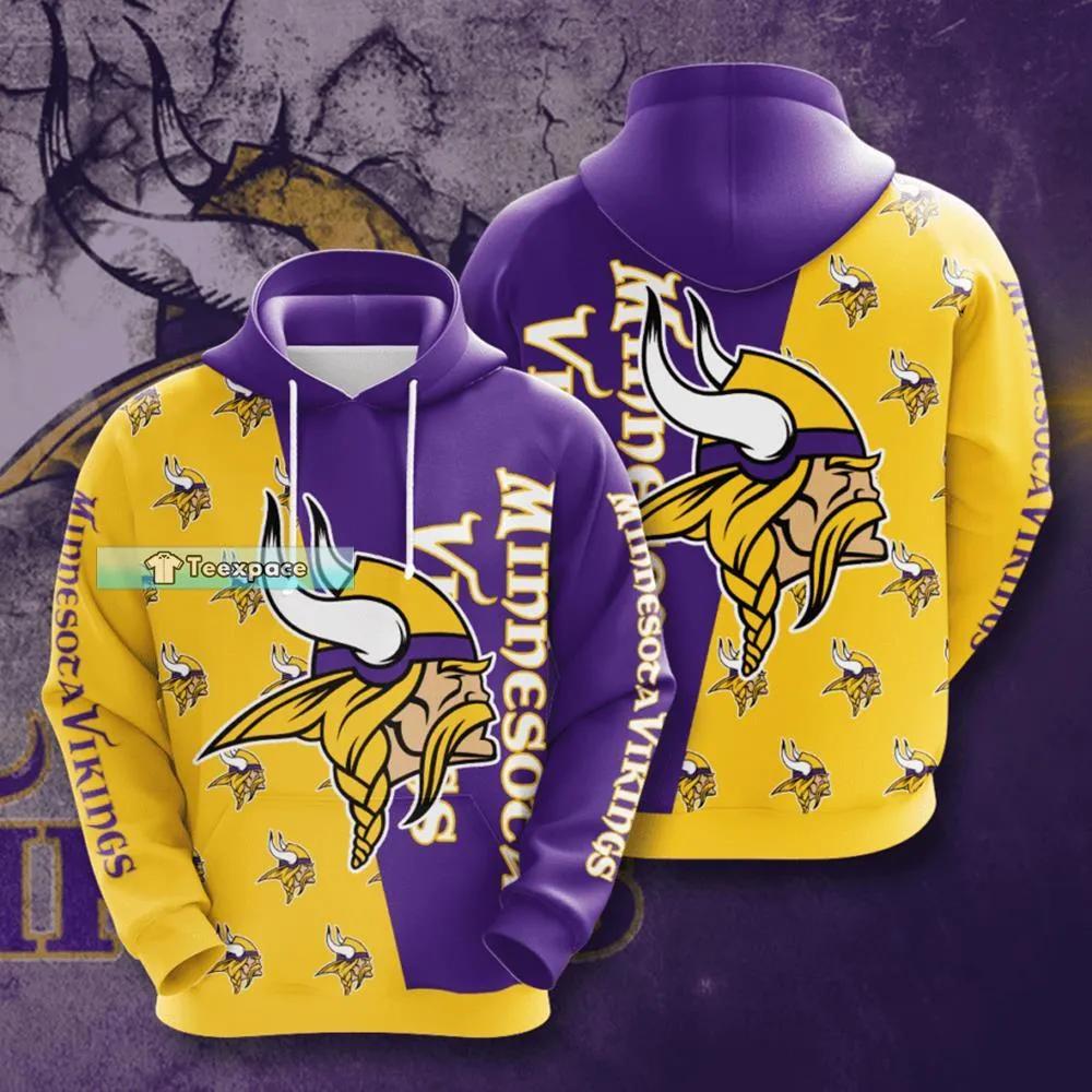 Minnesota Vikings Men'S Hoodie 3D Death Skull Hoodies