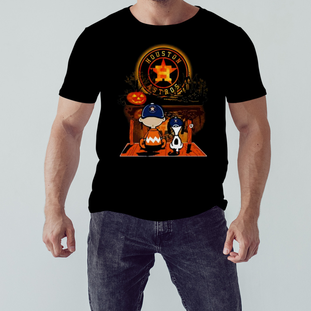 Original Peanut Snoopy And Charlie Brown Houston Astros Sitting Under Moon  Halloween 2023 shirt, hoodie, sweater, long sleeve and tank top