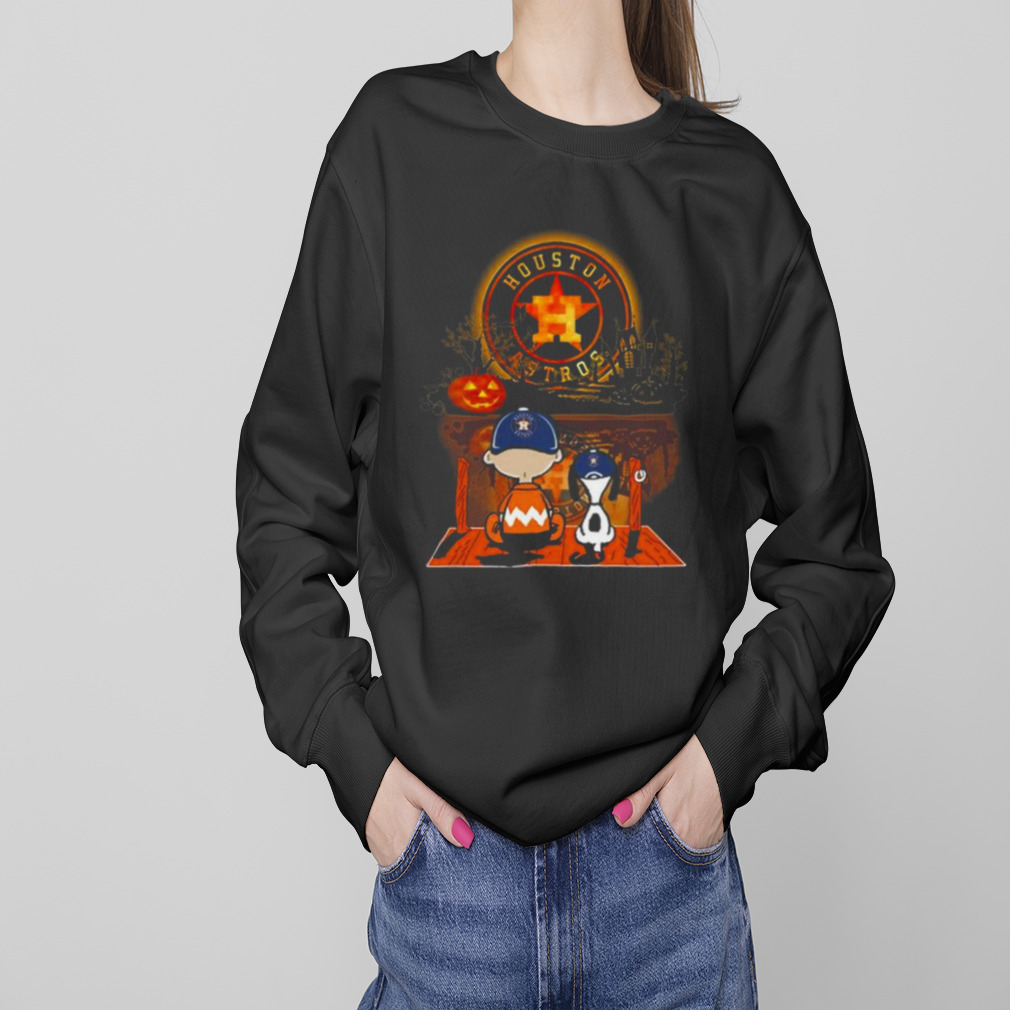 Original Peanut Snoopy And Charlie Brown Houston Astros Sitting Under Moon  Halloween 2023 shirt, hoodie, sweater, long sleeve and tank top