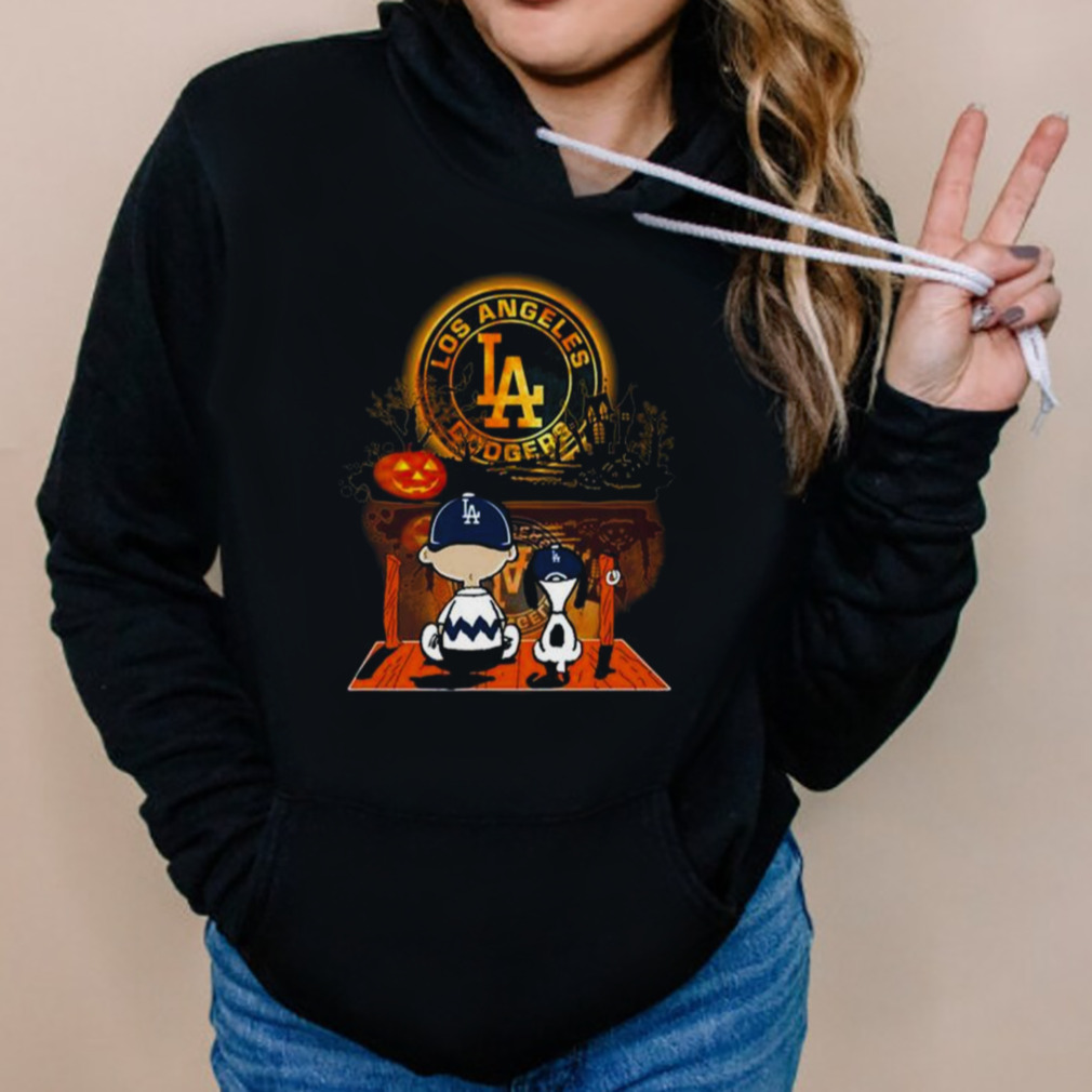 Original Peanut Snoopy And Charlie Brown Los Angeles Dodgers Sitting Under  Moon Halloween 2023 shirt, hoodie, sweater, long sleeve and tank top