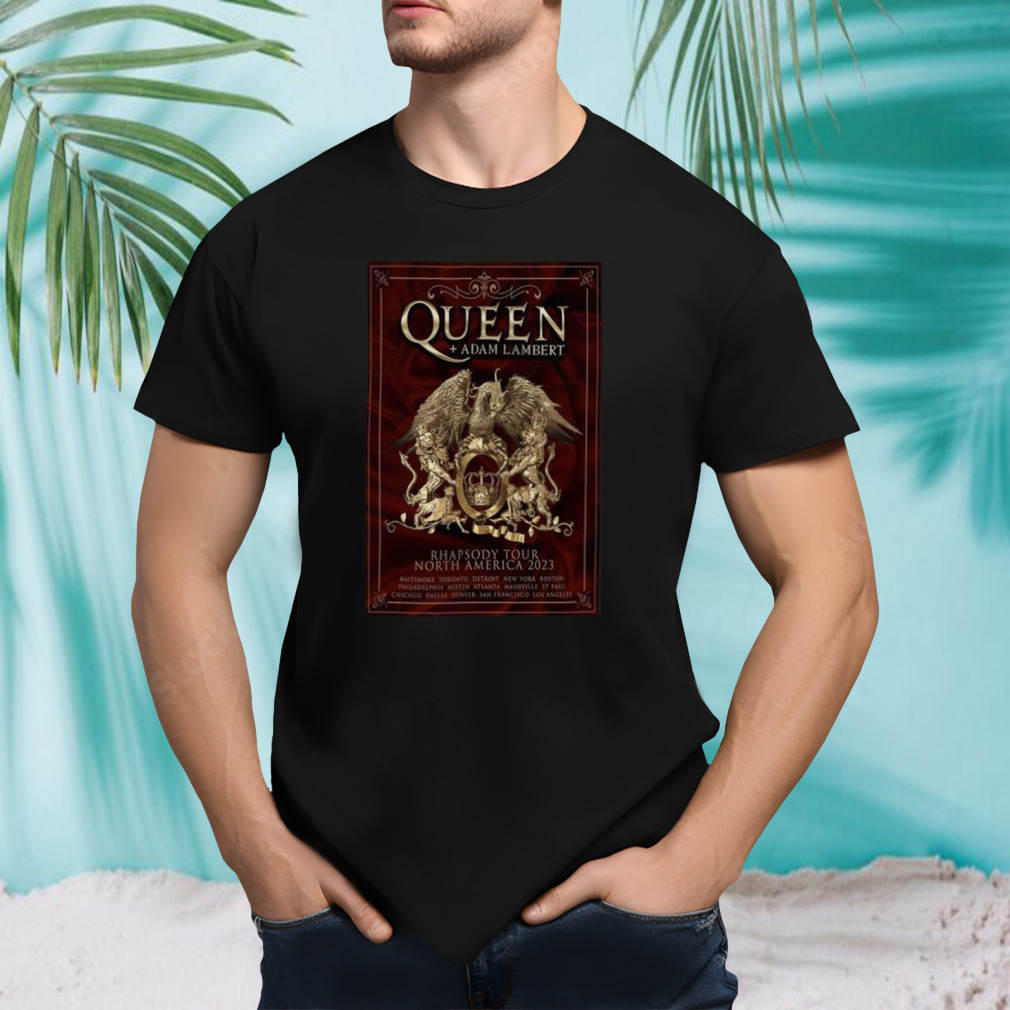 Queen and Adam Lambert Rhapsody Tour North America 2023 T-Shirt