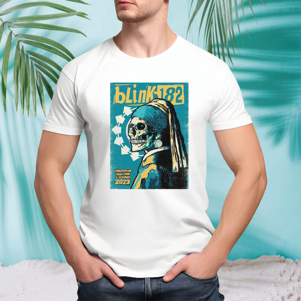 Blink 182 Event Poster Sunday October 8 2023 Ziggo Dome Amsterdam Netherlands World Tour T-Shirt