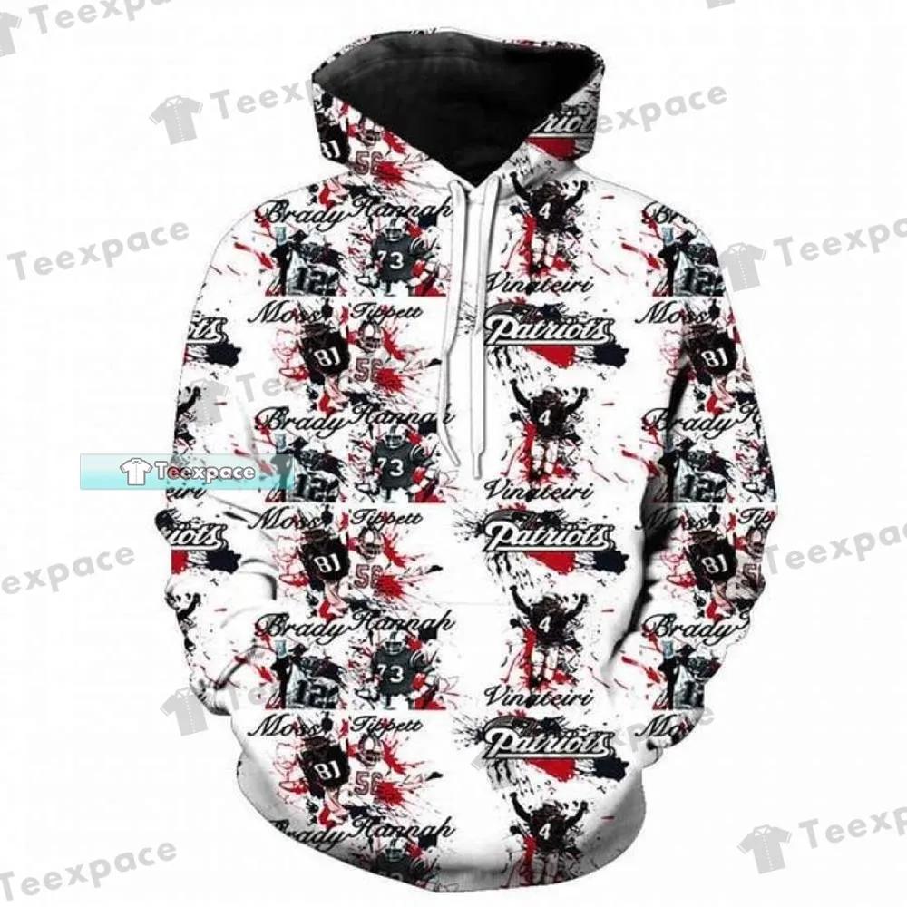 New England Patriots Hoodie 3D Cartoon Player Cute Shirt