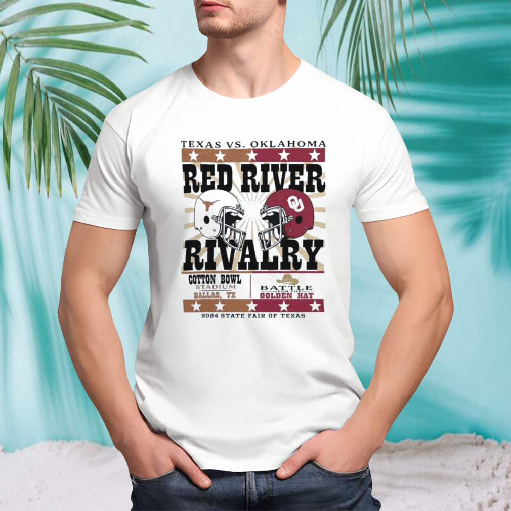 Champion Oklahoma Sooners Vs Texas Longhorns Red River Rivalry Helmet 2024 State Fair Of Texas t-shirt