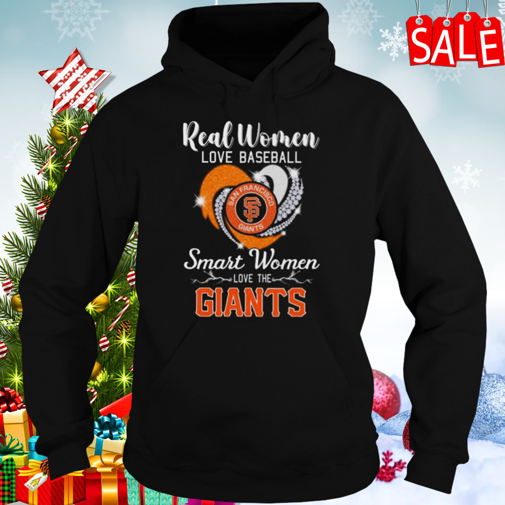 Real Women Love Baseball Smart Women Love The San Francisco Giants Diamond  Heart T-Shirts, hoodie, sweater, long sleeve and tank top