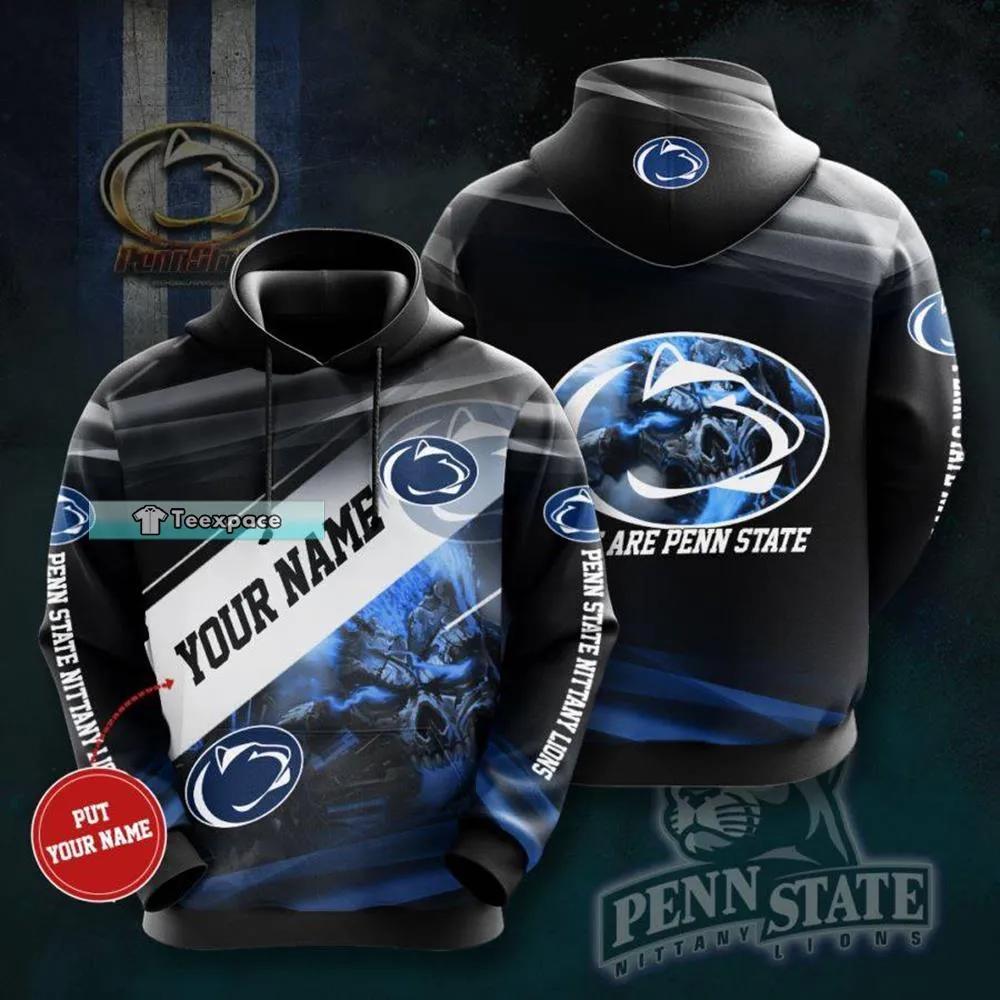 Personalized Blue Fire Skull Nittany Lions Penn State Hoodie 1 Personalized Blue Fire Skull Nittany Lions Penn State Hoodie