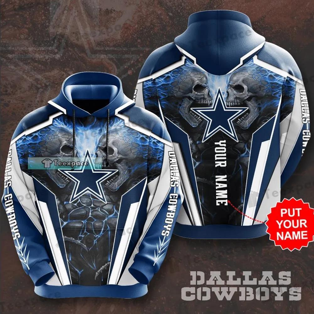 Personalized Dallas Cowboys Fighting Skull 3D Hoodie 2 Personalized Dallas Cowboys Fighting Skull 3D Hoodie