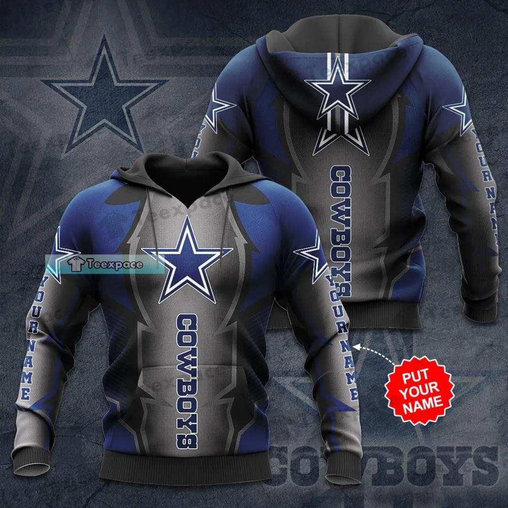 Personalized Dallas Cowboys Stripy Midnight Blue Hoodie 1 Personalized Dallas Cowboys Stripy Midnight Blue Hoodie