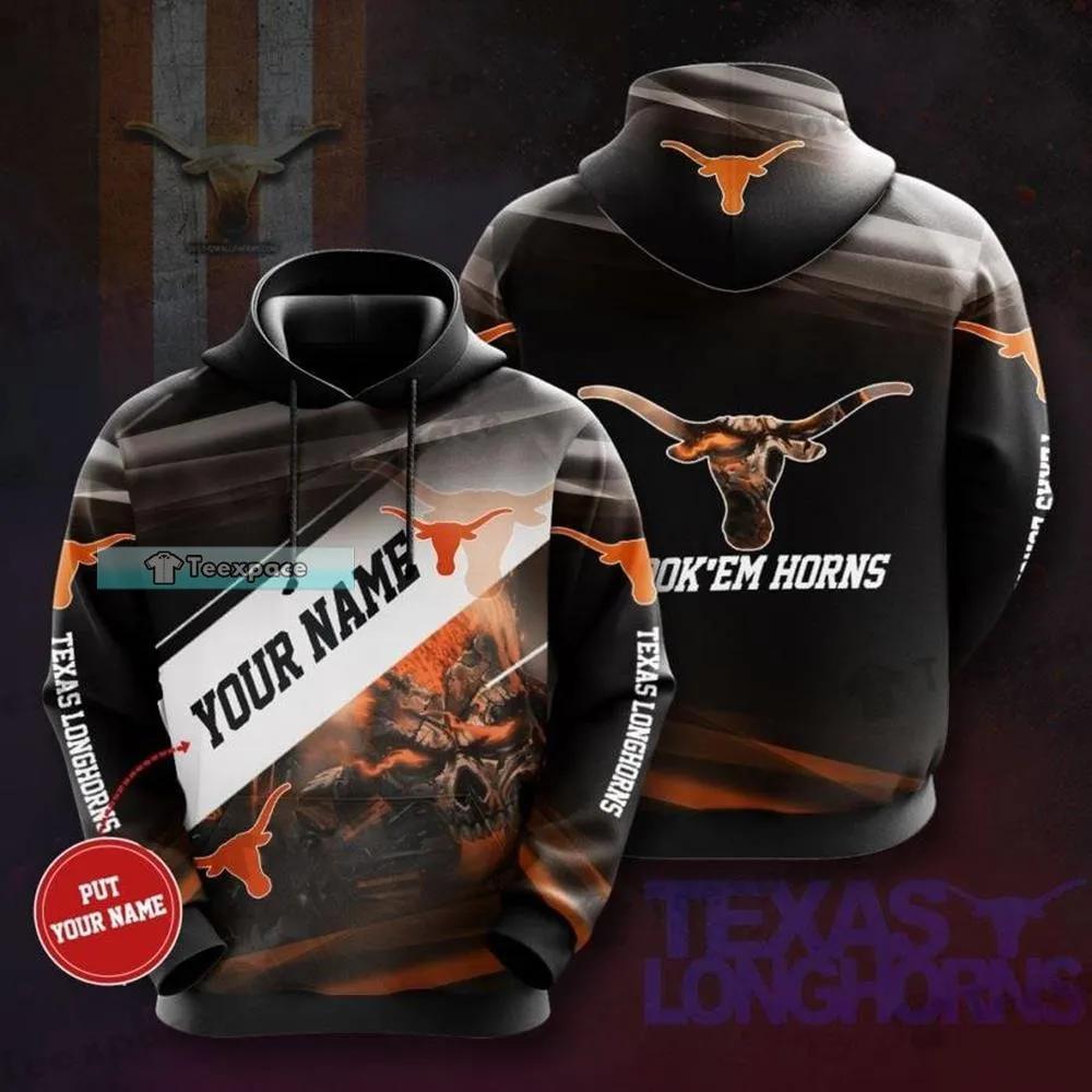 Personalized Fire Skull Texas Longhorns Hoodie 2 Personalized Fire Skull Texas Longhorns Hoodie