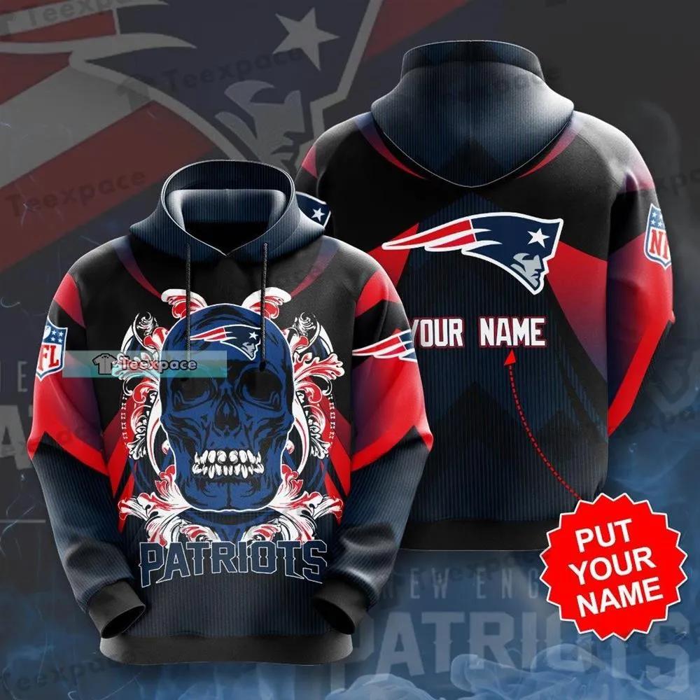 Personalized Floral Skull New England Patriots Hoodie 2 Personalized Floral Skull New England Patriots Hoodie