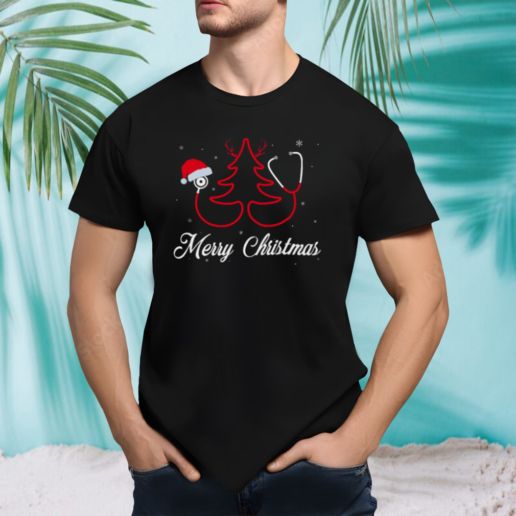 Stethoscope Nurse Christmas Tree Nurse Christmas shirt