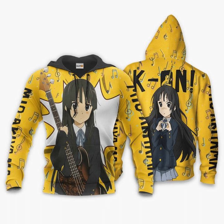 Akiyama Mio Anime Manga K On Team Girls Rock Band 3d T Shirt Zip Bomber Hoodie