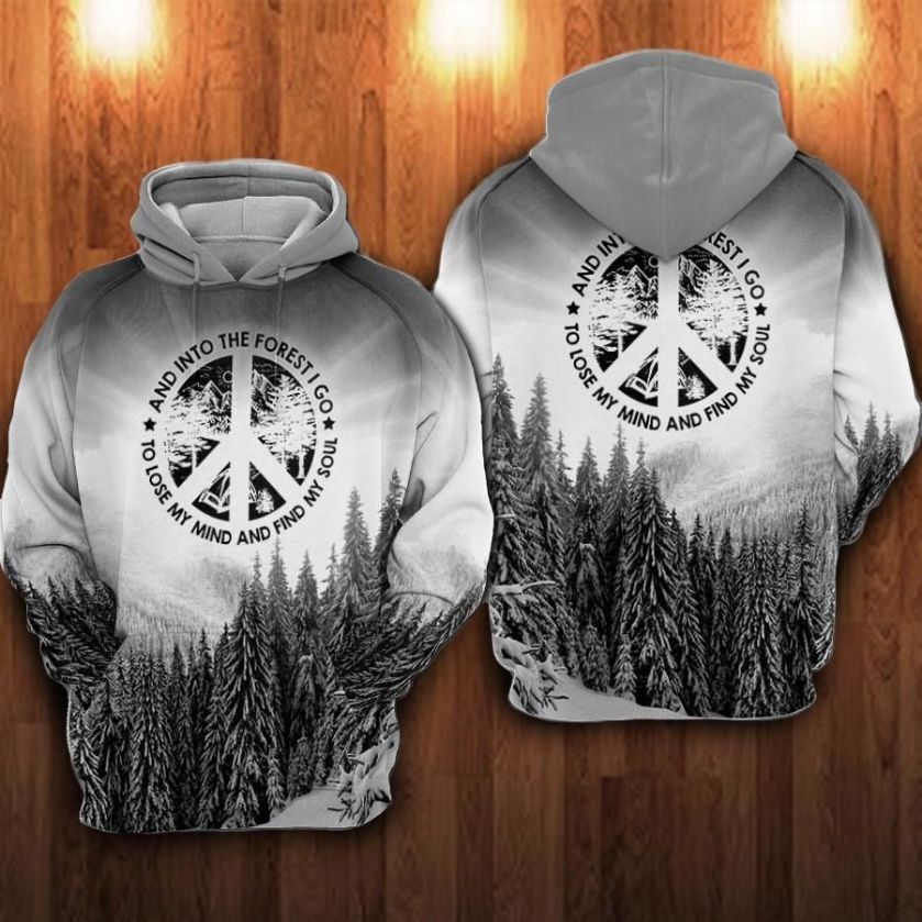 And Into The Forest I Go To Lose My Mind And Fine My Soul Over Print 3d Zip Hoodie