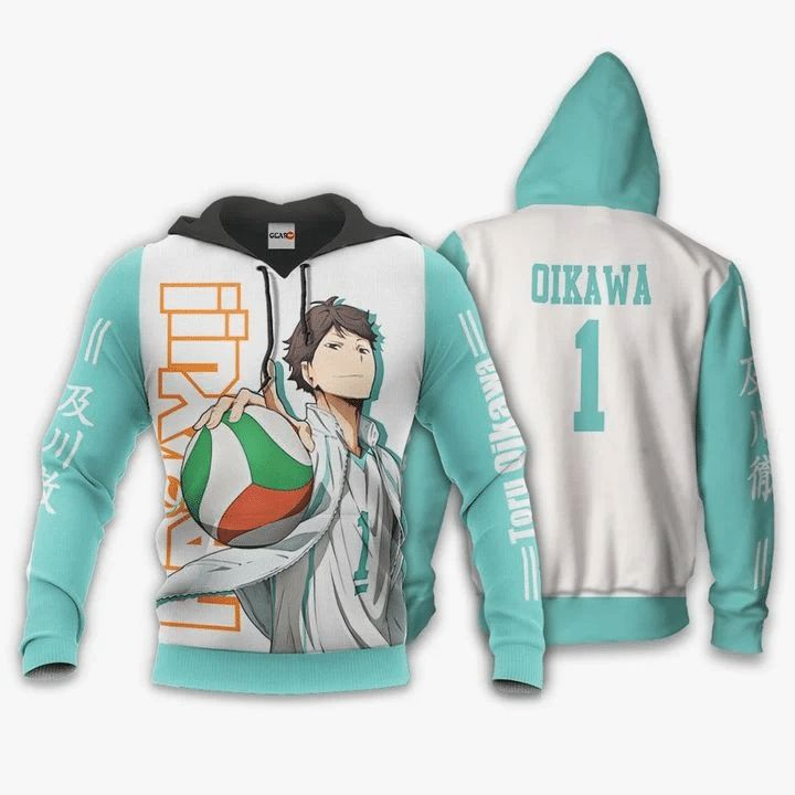 Aoba Johsai Toru Oikawa Anime Manga Haikyuu 3d T Shirt Zip Bomber Hoodie