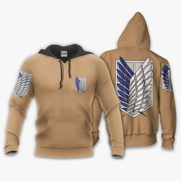 Aot Wings Of Freedom Scout Attack On Titan Anime Manga 3d Zip Hoodie