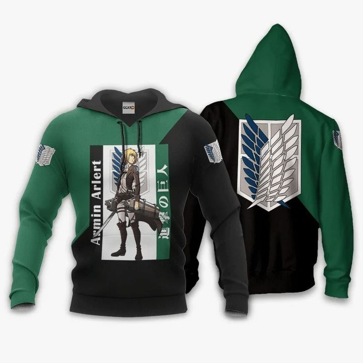 Armin Arlert Anime Manga Shingeki No Kyojin Attack On Titan 3d Zip Hoodie