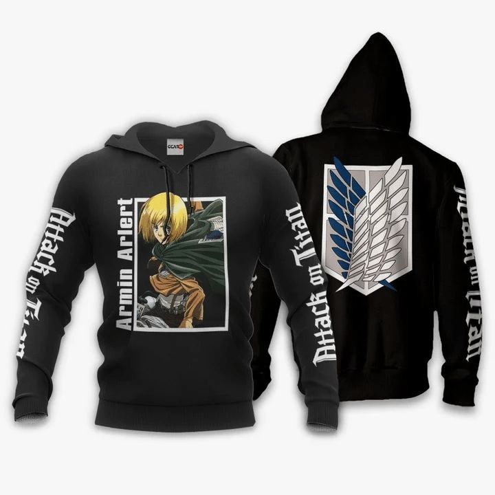 Armin Arlert Attack On Titan Anime Manga 3d Zip Hoodie