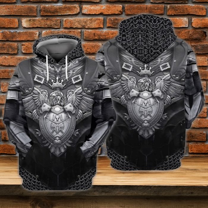 Armor Eagle Gift 3d Zip Hoodie