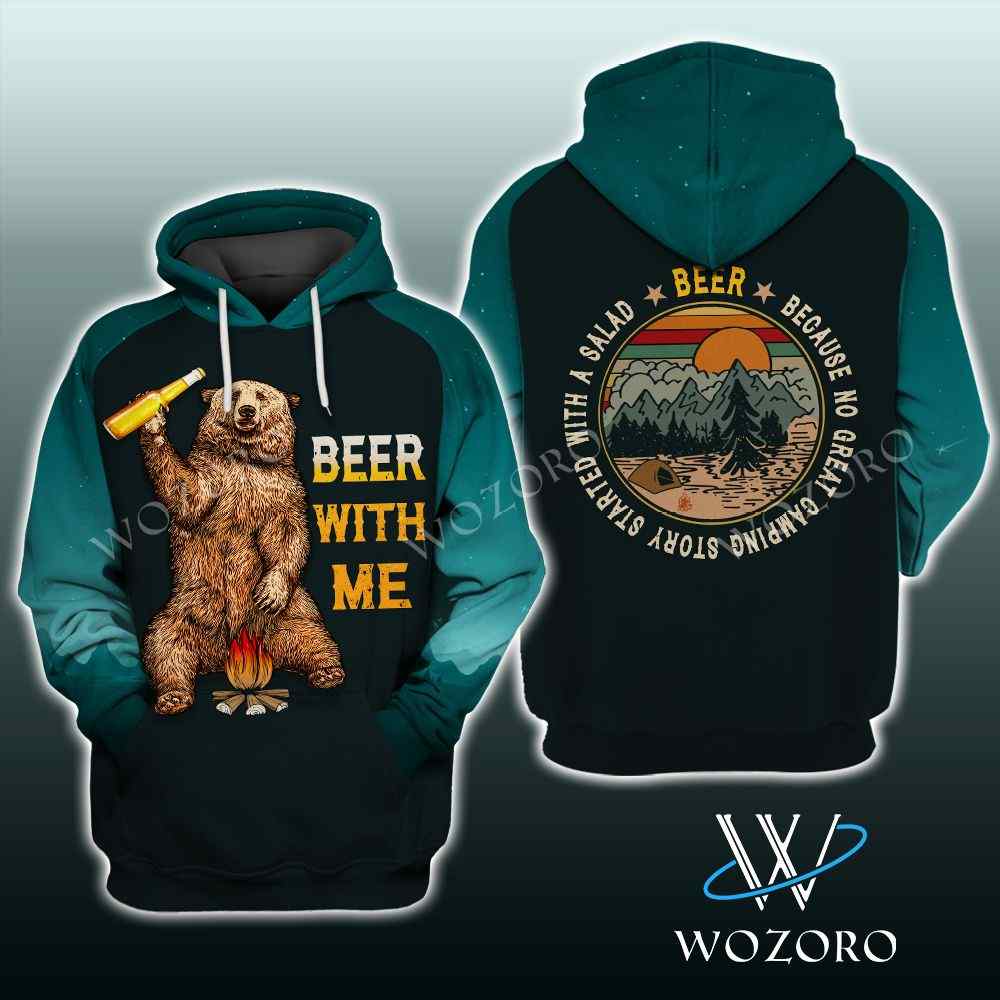 Beer With Me Camping Hoodie