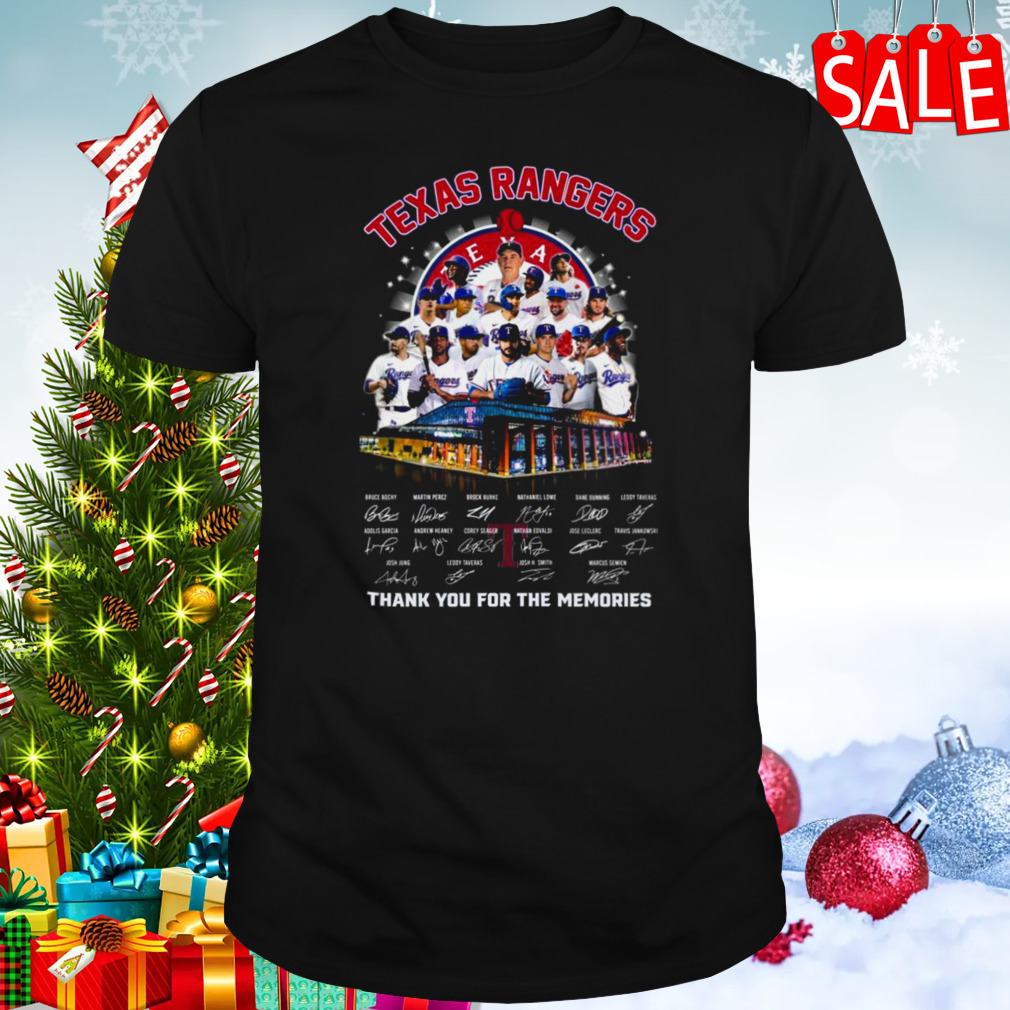 Texas Rangers Players 2023 Thank You For The Memories Signatures Shirt