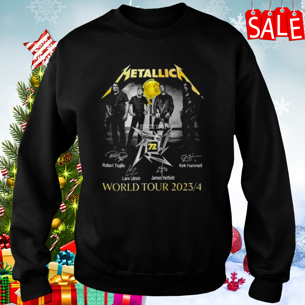 Official Metallica 42 Years 1981-2023 Guitar signatures shirt, hoodie,  longsleeve, sweatshirt, v-neck tee