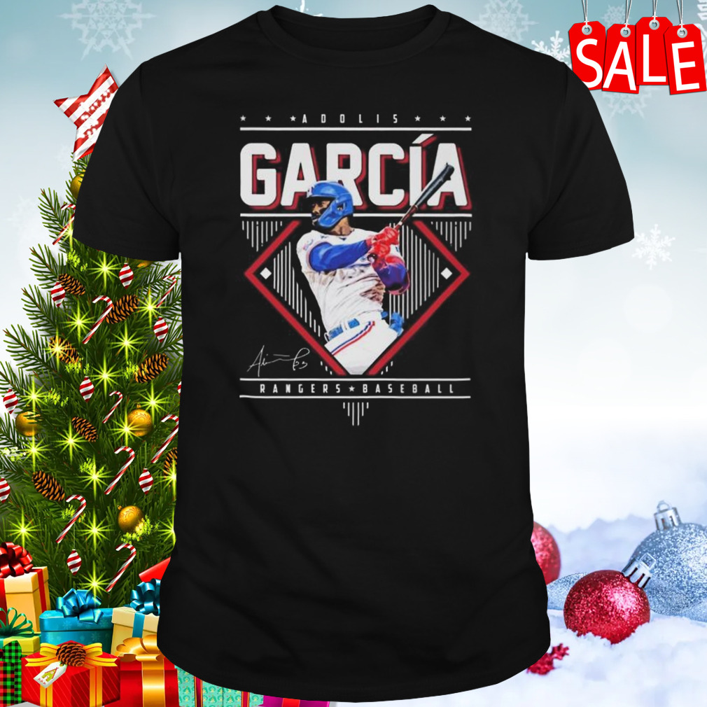 Original Texas Rangers Baseball Adolis Garcia Signature T-shirt