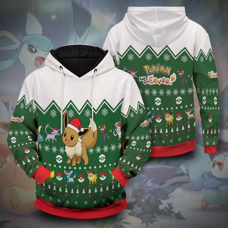 Christmas Evee Pokemon Unisex Christmas Hoodie