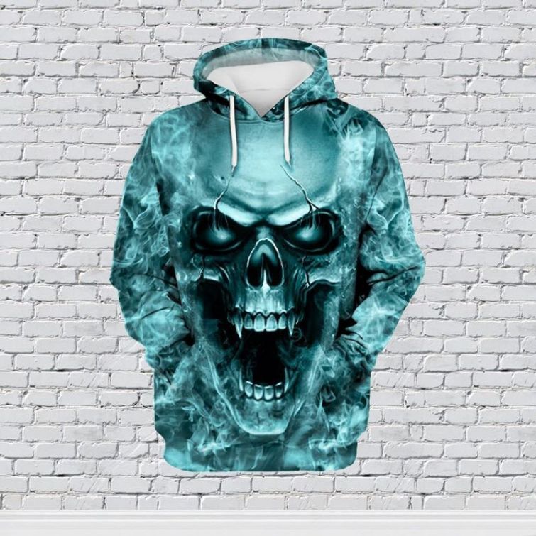 Custom Skull Pullover 3d Unisex 3d 3 Hoodie