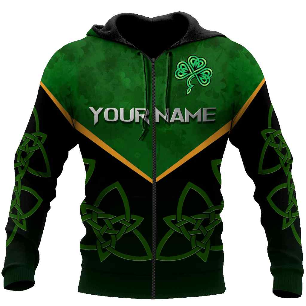 Customize Name Irish All Over Printed Unisex Hoodie Saint Patrick's Day