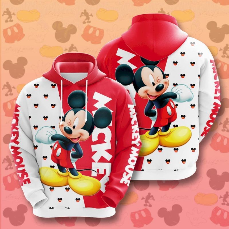 Cute Mickey Mouse Funny Mickey Mouse Disney Gift For Fan 3d All Over Printed Hoodie