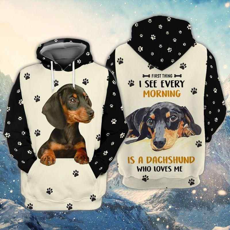 Dachshund Loves Me Dog Hoodie Lover Gifts