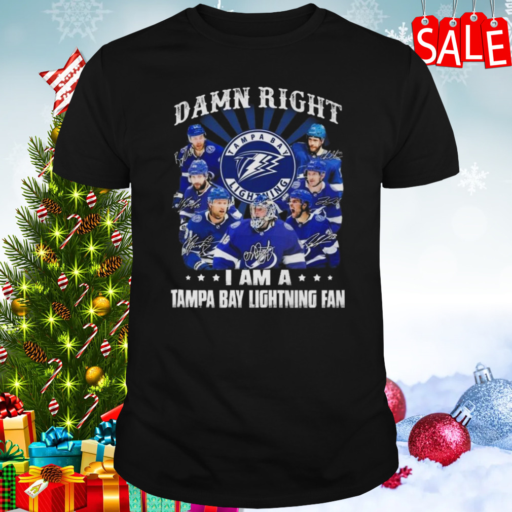 Damn Right I Am A Tampa Bay Lightning Fan Unisex T-Shirt, hoodie