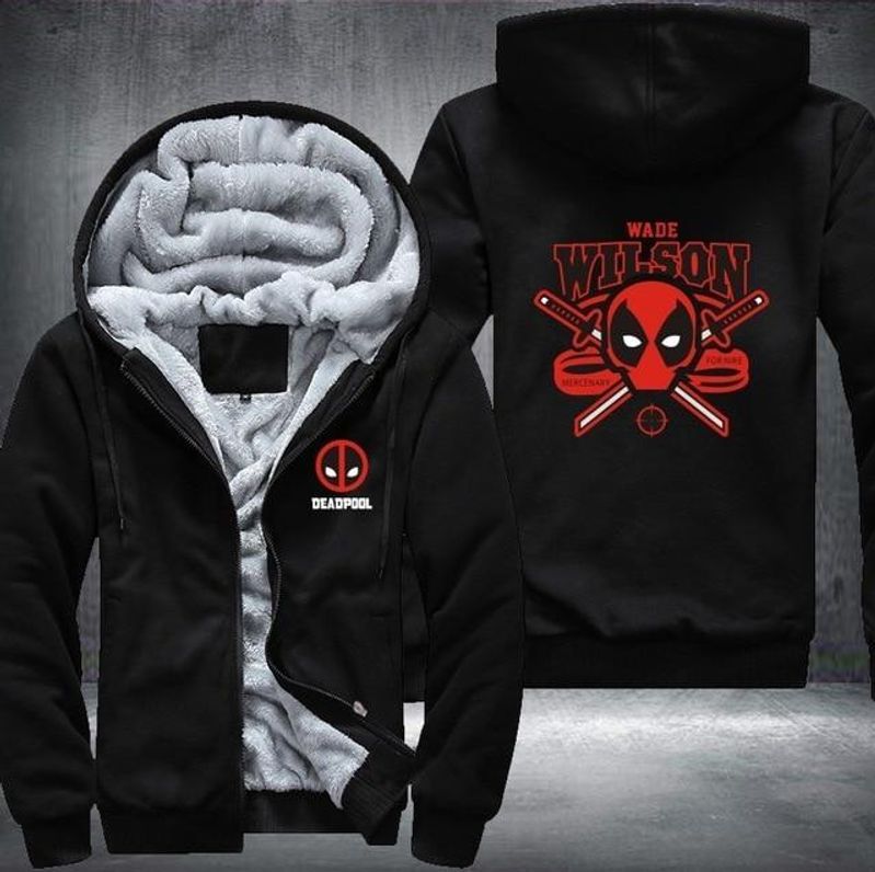 Deadpool Wade Wilson Marvel Over Print 3d Fleece Zip Hoodie