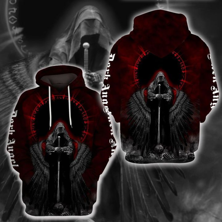 Death Dark Angel 3d Zip Hoodie