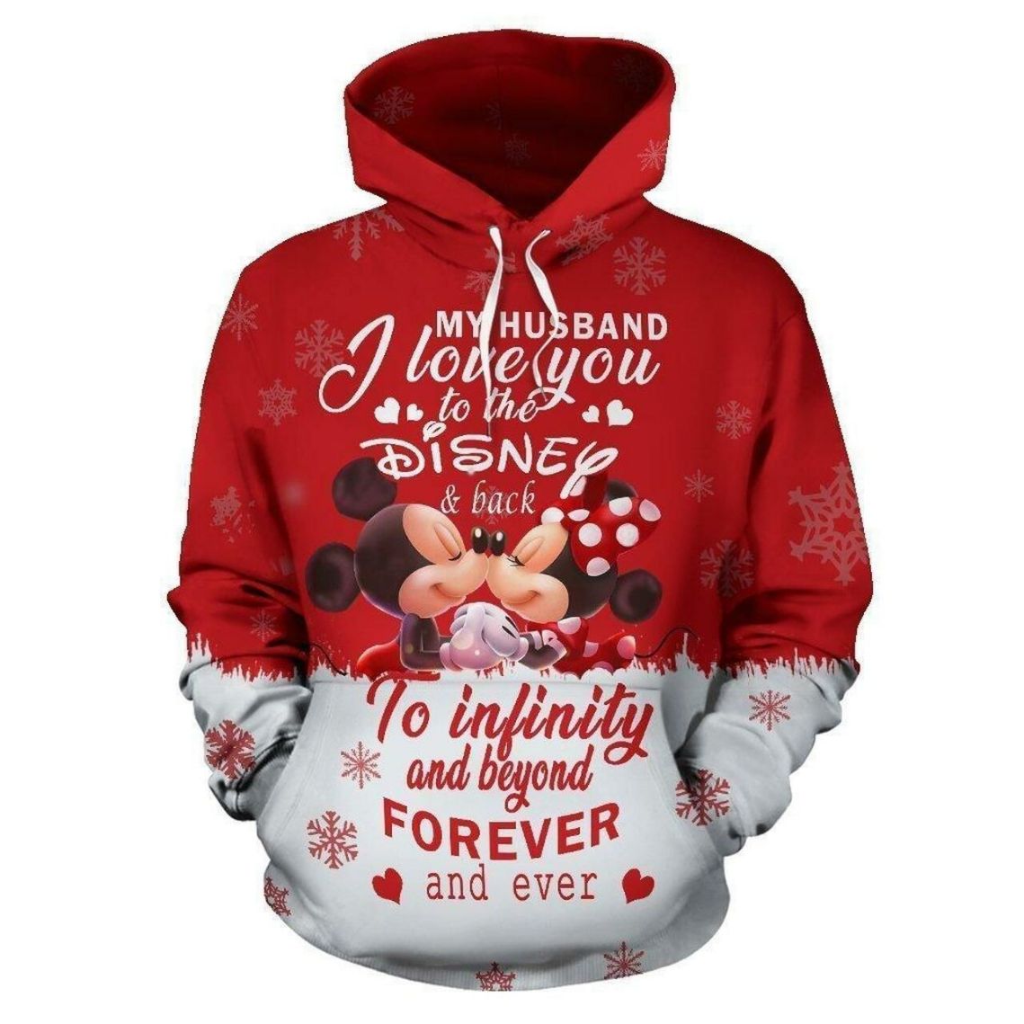 Disney Mickey My Husband I Love You To The Disney And Back To Infinity And Beyond Forever And Ever 3d Zip Hoodie