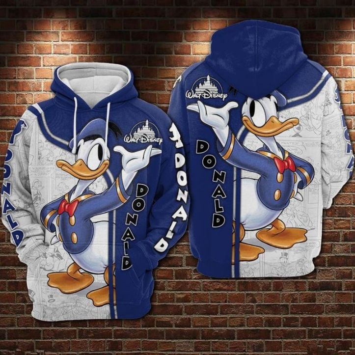 Donald Duck Walt Disney Cute Donald Gift For Fan 3d All Over Printed Hoodie