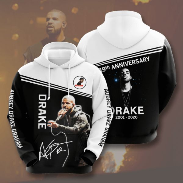 Drake 19th Anniversary 2001 2020 Signature Design Gift For Fan Custom 3d All Over Printed Hoodie