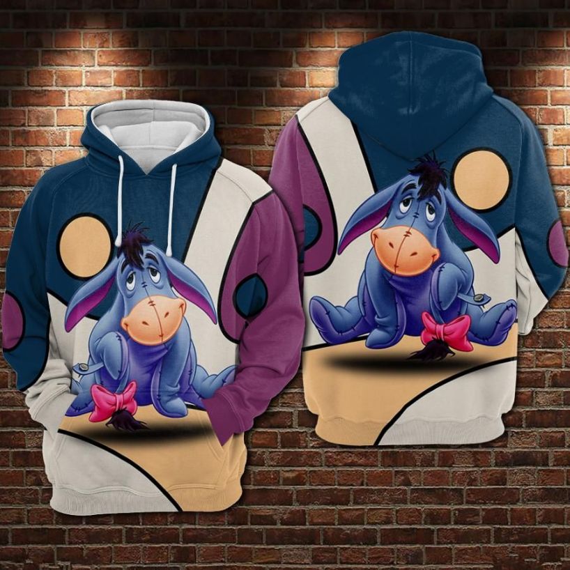 Eeyore Cartoon Winnie The Pooh Movies The Disney 1 Over Print 3d Zip Hoodie