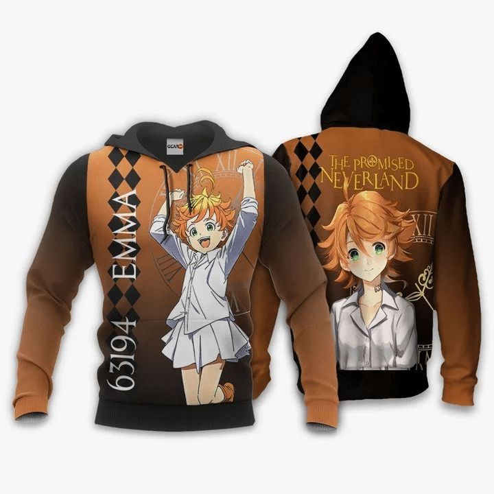 Emma Anime Manga Yakusoku No Neverland The Promised Neverland 63194 3d Zip Hoodie