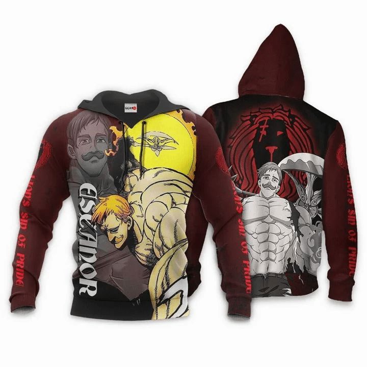 Escanor Anime Manga Seven Deadly Sins Lions Sin Of Pride 3d Zip Hoodie