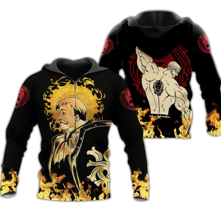 Escanor Seven Deadly Sins Anime Manga 3d Zip Hoodie