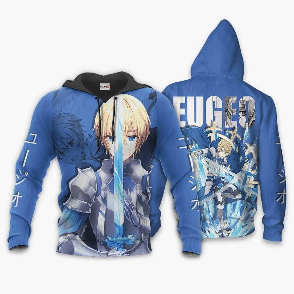 Eugeo Anime Manga Sword Art Online 3d Zip Hoodie